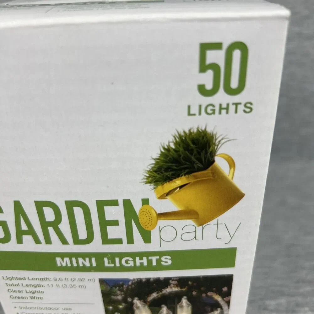 BNIP-Garden Party Mini Lights - 50 Lights Each - New - Indoor Outdoor Pack of 2 - Picture 5 of 10